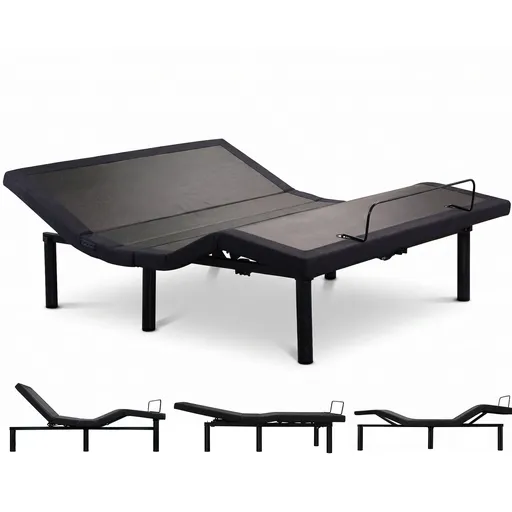 Therapedic Versa Electric Queen Adjustable Bed Base Frame with Massage Dual Motor Zero Gravity & Wireless Remote