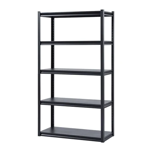 Storage Shelves, 2000 lbs, 5 Tier Garage Storage Shelving, 18" D x 40" W x 72" H Adjustable Metal Shelves for Garage Shelves Utility Rack Shelf, Ideal for Kitchen, Warehouse, Basement, Black