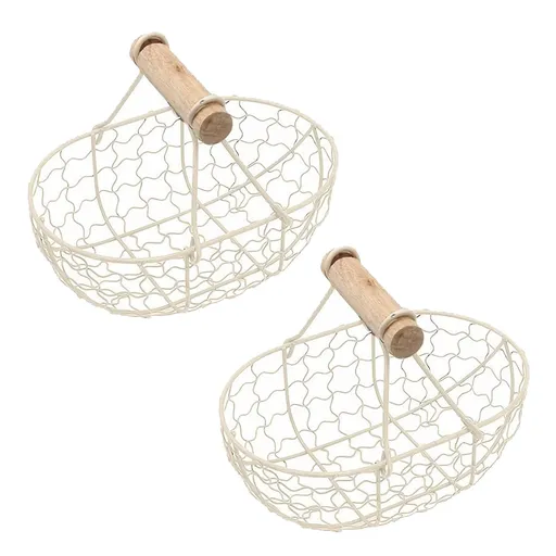 2pcs Flower Girl Basket Wedding Flower Baskets Metal Baskets Home Decor