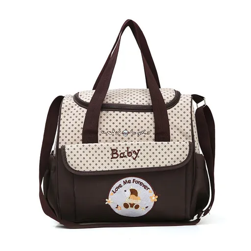 Large-Capacity Cartoon Bear Mommy Bag Stylish and Functional Lightweight Water-Resistant Shoulder Crossbody Bag