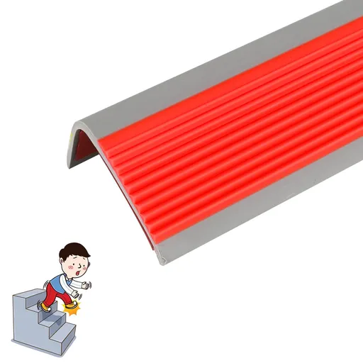 40" Stair Nosing Edge Trim Rubber Non Slip L-Shaped PVC Corner Staircase Strip Trip Prevention Step (Color : Multicolor, 5 Pieces)