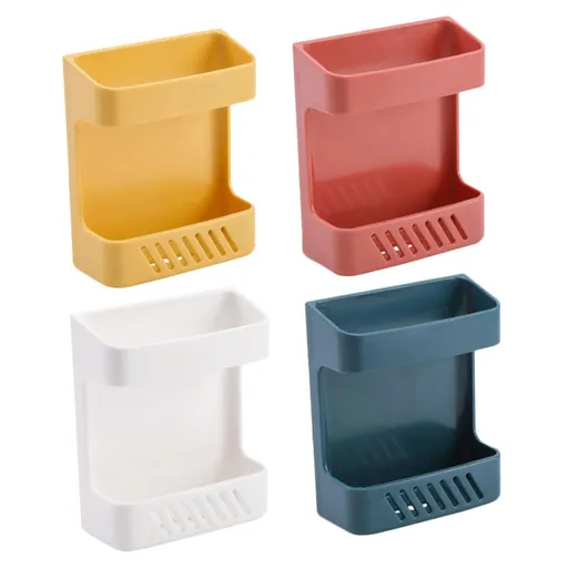 4pcs Boxes Remote Control Storage Box Mobile Phone Holder Multi-functional Storage Rack Remote Holders Wall Mounted