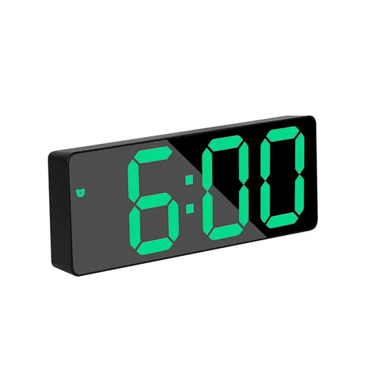 Digital Alarm Clock Large LED Display with 2 Alarm Settings，12/24H,Voice Control for Bedrooms Desk Heavy Sleepers Adults
