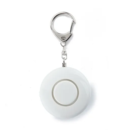 White Illuminated Circular Alarm High Decibels Female Self-Defenses Emergency Device, Alarm Emergency Alarm Personal Alarm