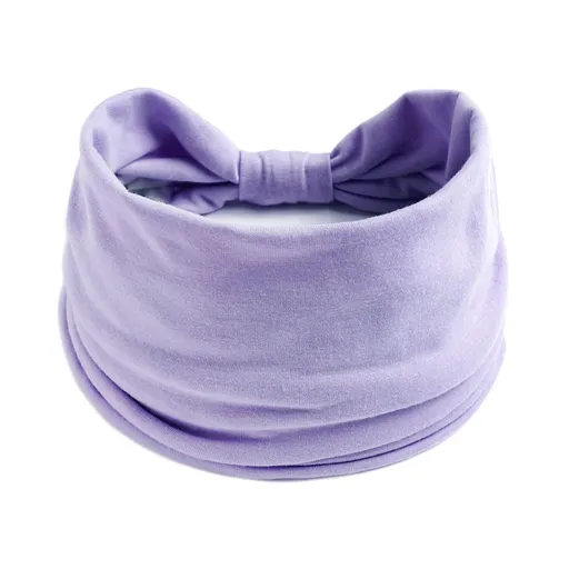 Wide Stretchy Headband for Adults Sports Hair Band for Yoga Running Fitness Workout - Light Purple
