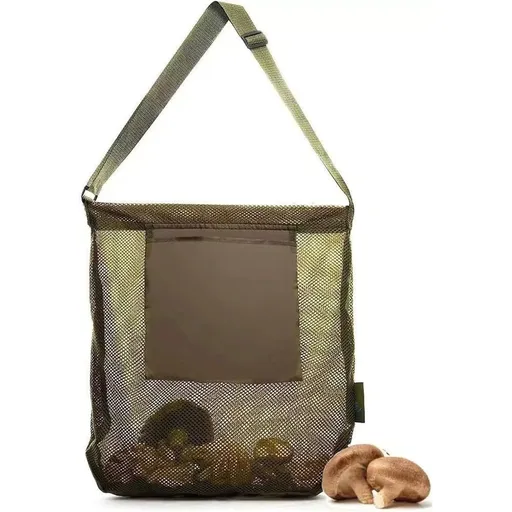 Mushroom Hunting Foraging Bag, Mesh Pouch Harvesting Bag for Garden Fruit Picking (olive drab)