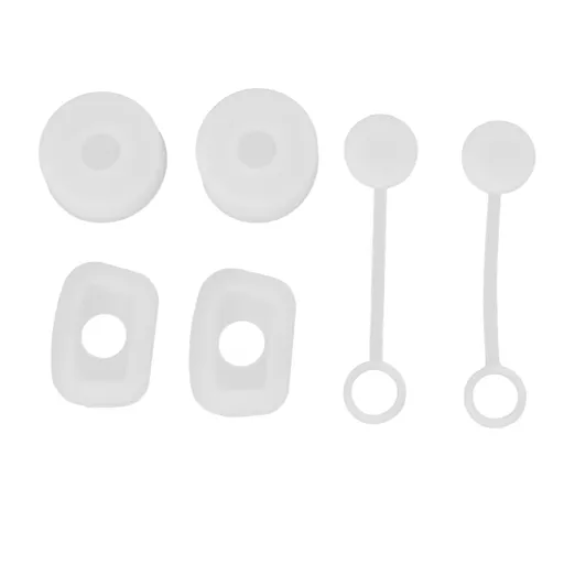 6 Piece Cup Straw Stopper Sealed Reusable Silicone Leak Proof Cover Cap Transparent