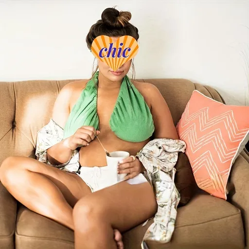 Green Breathable Wool Towel Bra with Supportive Anti-Chafe Deisgn - Sweat-Wicking Halter Neck Lounge Bralette (M Size)