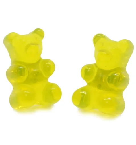 Veile Studios Gummy Bear Earrings - Yellow - Studs