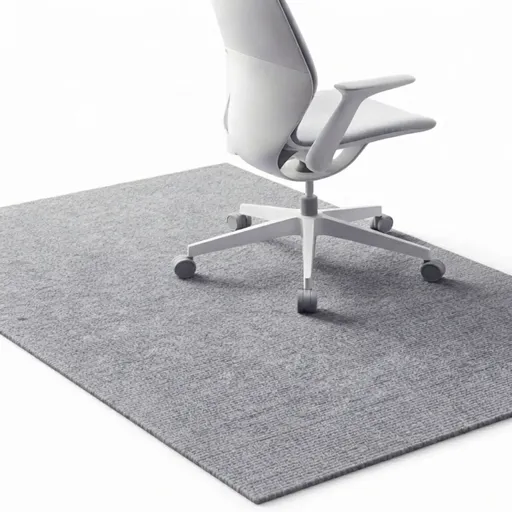CARLA HOME Office Chair Mat Hard Floor Protector, 120x90 cm, Anti-Slip, White