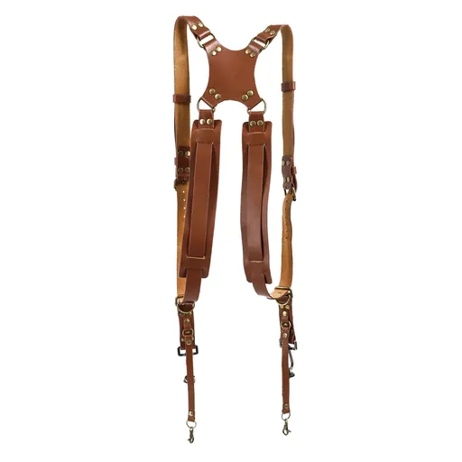Camera Strap,Camera Straps for Photographers,Leather Dual Camera Strap for Two Cameras (Brown) Dual Camera Harness Strap with Padded for Two Cameras
