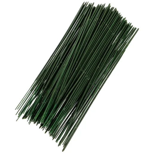 6Pack Green Stem Sticks Plastic and Iron Wire for DIY Crafts and Floral Arrangement