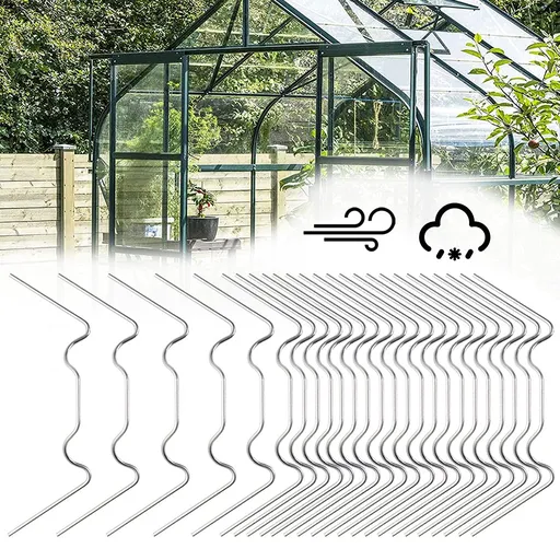 Greenhouse Clamps, 50-pack, greenhouse clamps, stainless steel W-clamps