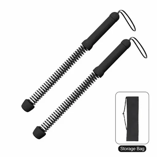 Wireless Swing Battle Rope, 3.53 Lbs A Pair, 18.11in Black, Spring Training Rope For Muscle Exercise, Indoor Fitness Workout, With Storage Bag, Thoughtful Training Gift