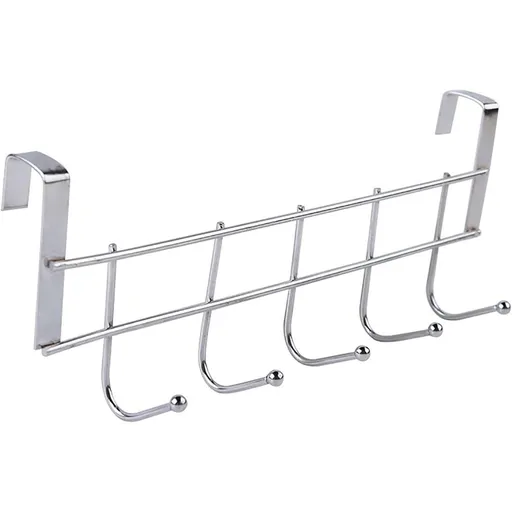 1 Piece Over The Door Hooks, Door Hanger, Over The Door Towel Rack, Door Coat Towel Hanger Door Coat Rack,No Drilling, Black, 24.6 x 8.9 x 5.3 cm