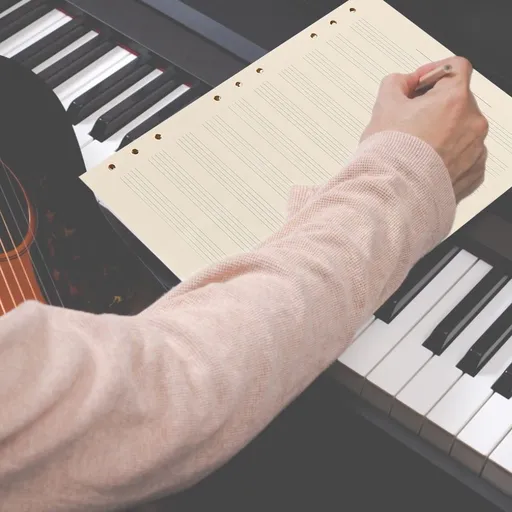White Blank Sheet Music Easy to Erase No Lint Manuscript Paper 100Sheets