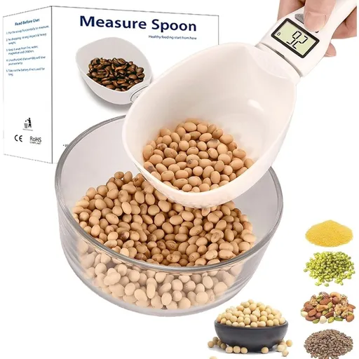 Electronic Measuring Spoon with Digital Conversion Scale, Multi-functional Kitchen Scoop for Food Measuring up to 800g/1g High Precision for Baking & Cooking.