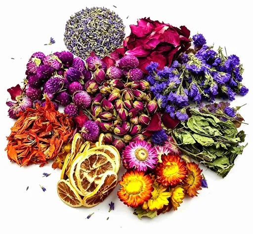 9 Bags Dried Flowers for Candle Making Yahome Natural Dried Herbs Kit for Soap Bath Bombs Resin Jewelry Making Dried Flowers Bulk Include Lavender, Rose Petals, Rosebuds, Lemon More