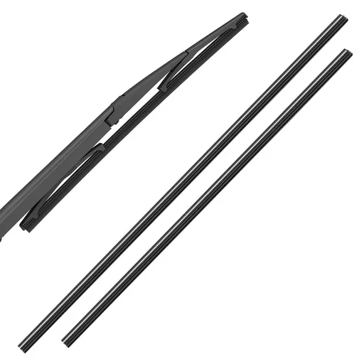 Car Wiper Blade Inserts, Durable Black Rubber, , 2Pcs