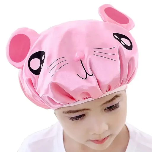 Toddler Shower Cap, Cute Shower Cap with Double Layer, Kids Shower Caps for Girls Boys Child with Cartoon Animal
