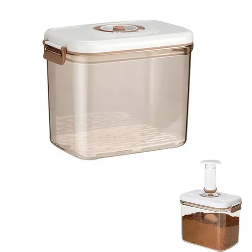 Vacuum Food Storage Container with Lid Strainer and Pump Airtight Meal Prep Box