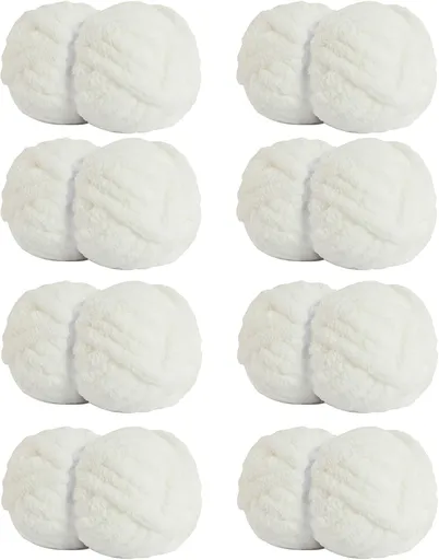 Chunky Yarn for Hand Knitting Soft Jumbo Bulky Fluffy Yarn for Crocheting Blanket Scarf DIY 8 Pack (Cream, 28yds, 8 Ounces Each)