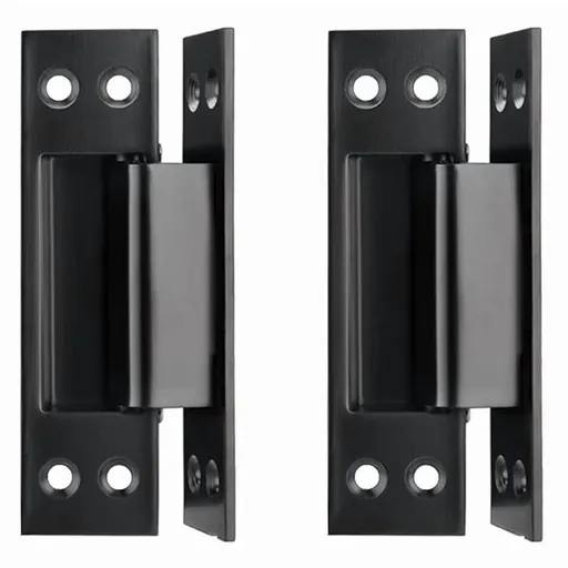 2pcs 4-Inch Concealed Door with Concealed Stainless Steel Wooden Door Concealed Door and Hinge Hidden Hinge Black