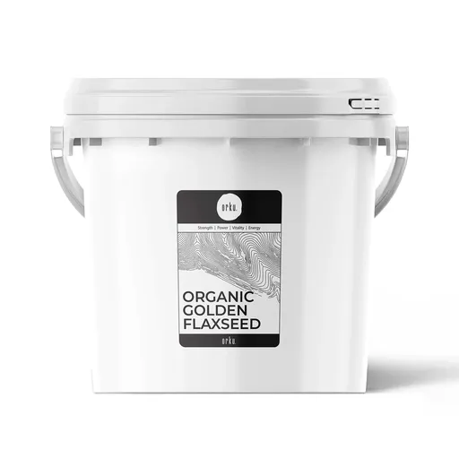 Orku 3.5Kg Organic Golden Linseed Flaxseed Whole Grain Non GMO - Tub