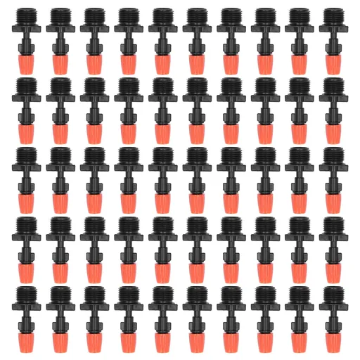 50pcs G1/2 Male Thread Misting Spray Nozzle Adjustable Water Spray Head Atomizing Nozzle for Garden Irrigation