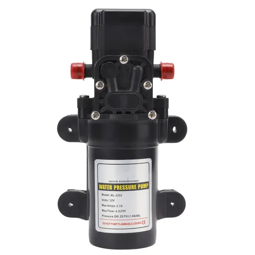 Water Pressure Diaphragm Pump Self Priming Diaphragm Pump High Pressure Water Pump for Outdoor RL 2202 12V