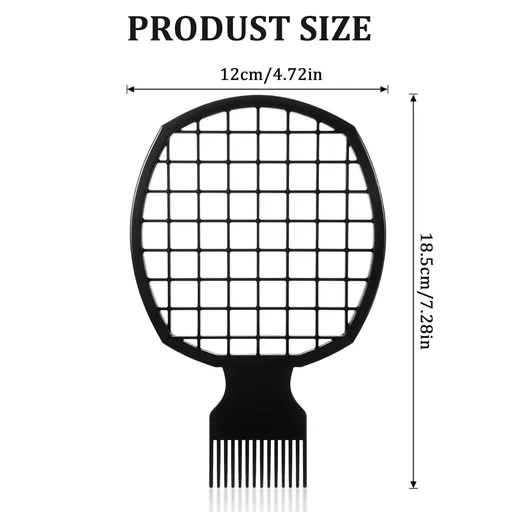 Xindojuz 2 PCS Twist Comb, Sponge Brush for Hair, 2 In 1 Afro Hair Pick Comb Set for Black Men and Women Curls, Dual-sided Design, ABS Material Hairpicks for Men (Black)