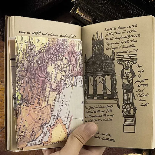 Grail Diary Indiana Journal, Indiana Grail Diary Journal, Indiana Holy Grail Diary Props, Vintage