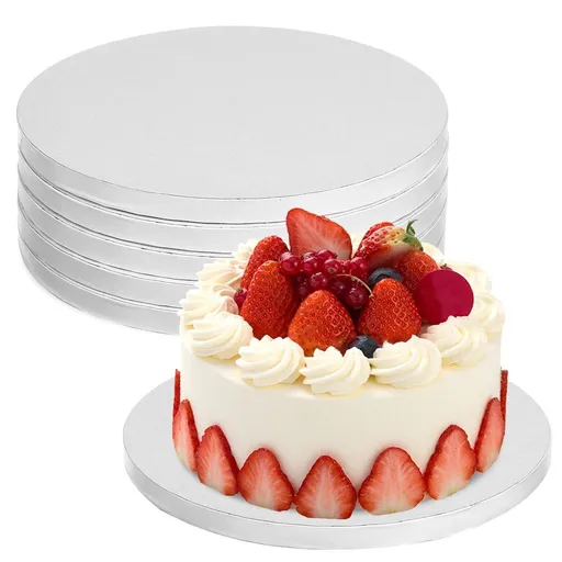 10 Inch White Corrugated Paper Cake Drum Round Cake Board for Baking with Stable Structure and Clean Display