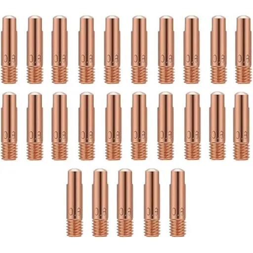 25 Pcs Contact of Nozzles of for Nozzle a Gas and Gas Without Torch of Welding MIG and MAG Consumables a MIG Welder MIG