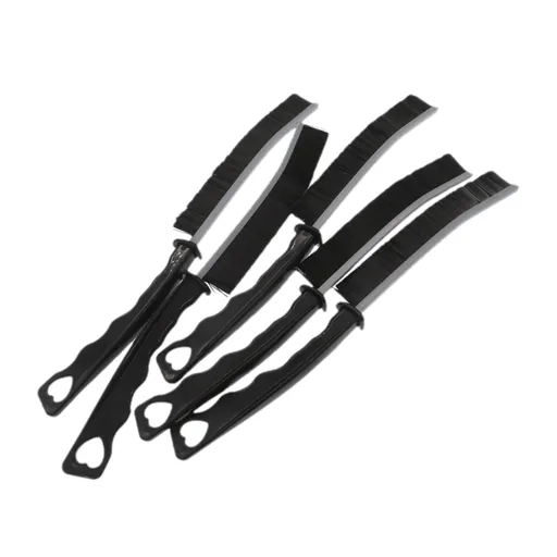5-Pack Black Hard Bristle Crevice Brush (225 * 16mm) – Multifunctional Gap Cleaner, for Bathroom Household Kitchen Tiles Window Crevice Cleaning