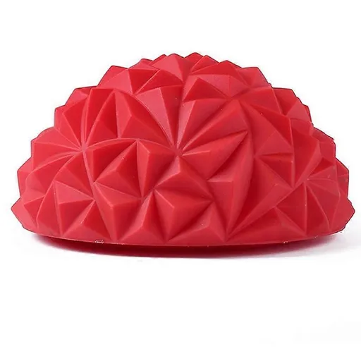 Yoga Hemisphere Massager Pointed Massage Ball Decompression Yoga Massager Exercise Ball Soft and Comfortable - Red