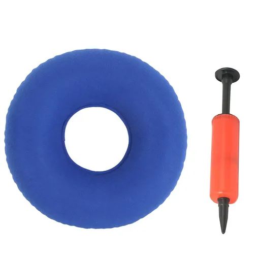 （blue）Comfortable and convenient Inflatable Ring Round Seat Cushion Medical Hemorrhoid Pillow Donut Seat Cushion