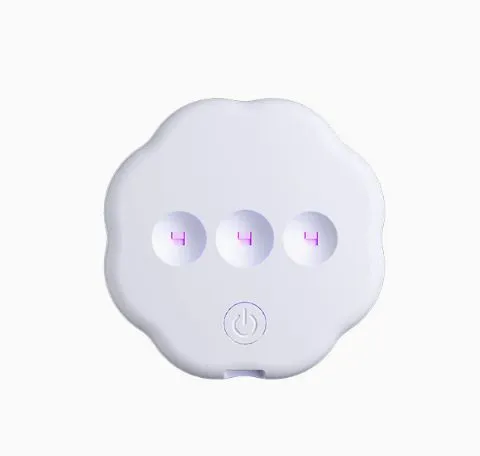 1PCS Smart Automatic On / Off UV Toilet Sanitizer Light with Back Adhesive Anti-drop Clip Design - Mini Waterproof Rechargeable Bathroom Sterilizer, UVC LED 480° Wide Cross Reflection