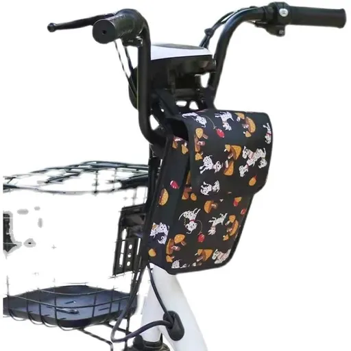 OQsport Bicycle Bag 3L Canvas Front Storage Large three-dimensional + Wangwang dog