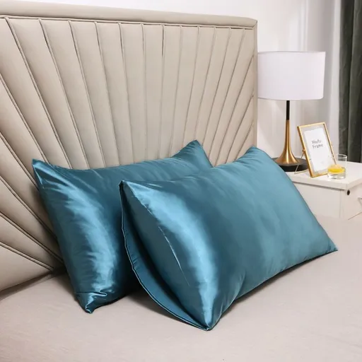 Pillowcase Polyester 60 Thread Count Solid Color Moonlight blue 48*74cm【pack of 2】