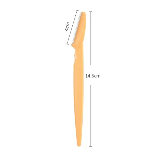12 Pack Yellow Eyebrow Razor Trimmer - Stainless Steel Blade with Safety Guard - Non-Slip Ergonomic Handle for Precise Shaping, Face & Body Hair Removal, Travel Friendly Beauty Tool with Protective Cap