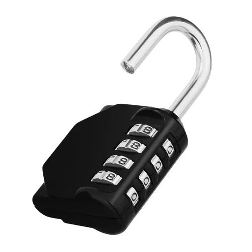 Lock, 4 Digit Combination Padlock Outdoor, School Lock, Gym Lock and Black Lock The 4 number combination lock takes