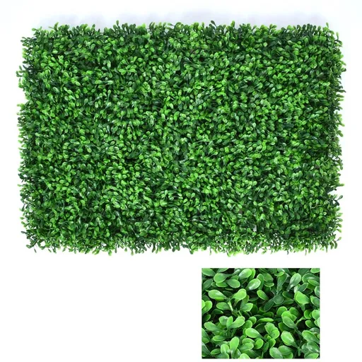 Artificial Boxwood Hedge Panel 15.7*23.6inch - Simulation Plants Wall Decoration Fake Greenery Mat for Interior Background, Home Decor, Wedding Backdrop, Fence Privacy Screen, Plastic Lawn - 1 Pack