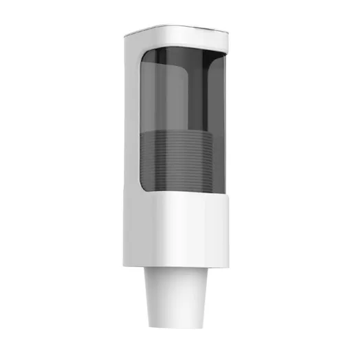 Wall Mounted Cup Dispenser for 3 to 6 oz Disposable Cups, Pull Type Clear Holder with Lid for Bathrooms, Offices and Kitchens