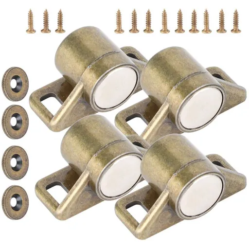 4 Pcs Zinc Alloy Magnetic Door Catch Vintage Zinc Alloy Cabinet Hardware Green Bronze