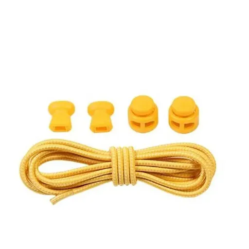 No Tie Elastic Shoelaces with Toggle Locks for Sneakers Running Walking Shoes - Golden