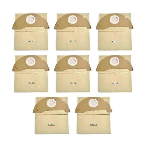 /NN/ 8 pcs Vacuum Cleaner Bags for Kärcher A2004 WD2, Model 6.904-322.0 - Improved Filtration & Easy Handling As Shown