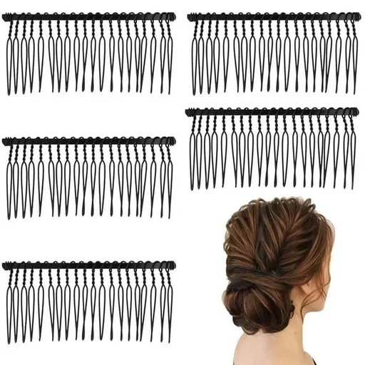 4PCS Hair Side Combs - Small French Side Hair Comb Clips for Women Decorative Bun Twist Hair Accessories