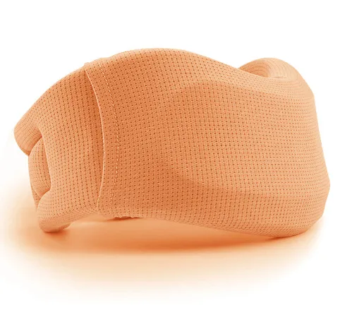 Size L Orange Ergonomic Neck Support Brace - Soft Cervical Collar for Posture Correction and Pain Relief