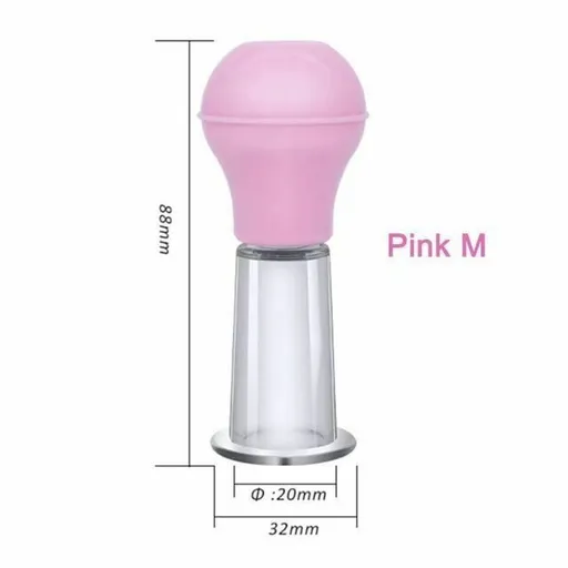 House Of Dasein Nipple Suckers Clit Vacuum Pump Breast Suction Bdsm Toys - Pink - M
